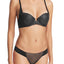 Natori Black Shine Imperial Contour Embroidered Underwire Demi Bra