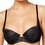 Natori Black Shine Imperial Contour Embroidered Underwire Demi Bra