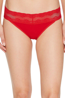 Natori Bliss Perfection Lace Waist V Kini 3 Pack in Blue/Purple/Red thumbnail 4
