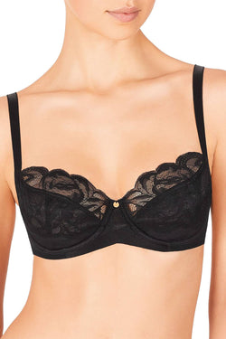 Natori Bouquet Full Figure Lace Bra in Black thumbnail 2