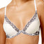 Natori Bridal-Blush/Iron-Grey Feathers Lace Contour Plunge Bra