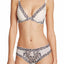 Natori Bridal-Blush/Iron-Grey Feathers Lace Contour Plunge Bra