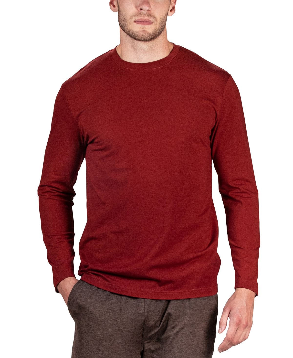 Natori Buji Solid Long-sleeve Pajama T-shirt Syrah