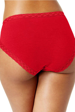 Natori Burnt-Red French-Cut Lace-Trim Brief thumbnail 2
