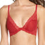 Natori Burnt Red Ravish Feathers Lace Contour Demi Bra