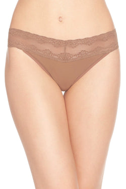 Natori Caramel-Nude Lace-Waist Bliss Perfection Thong thumbnail 3