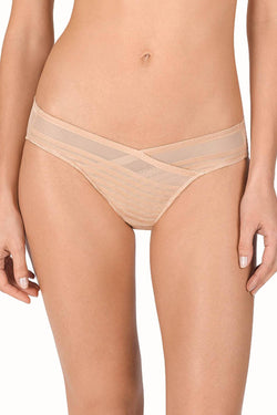 Natori Cosmetic-Beige Precision Low-Rise Stretch-Mesh Bikini Brief thumbnail 3