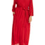 Natori Crimson-Red Shangri-La Wrap Robe