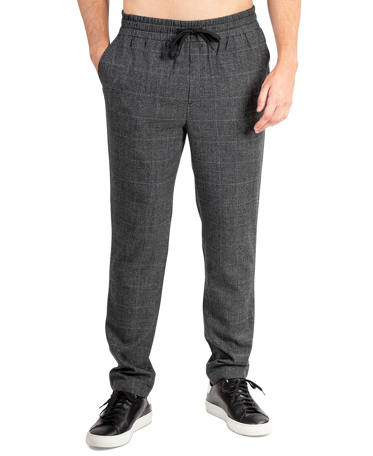 Natori Dogen Glen Plaid Pajama Pants Charcoal Glen Plaid