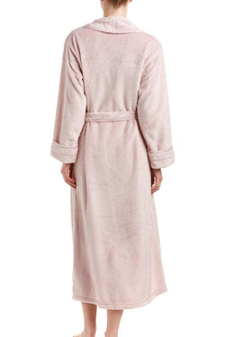 Natori Dusty-Rose Plush/Satin-Twill Robe thumbnail 2