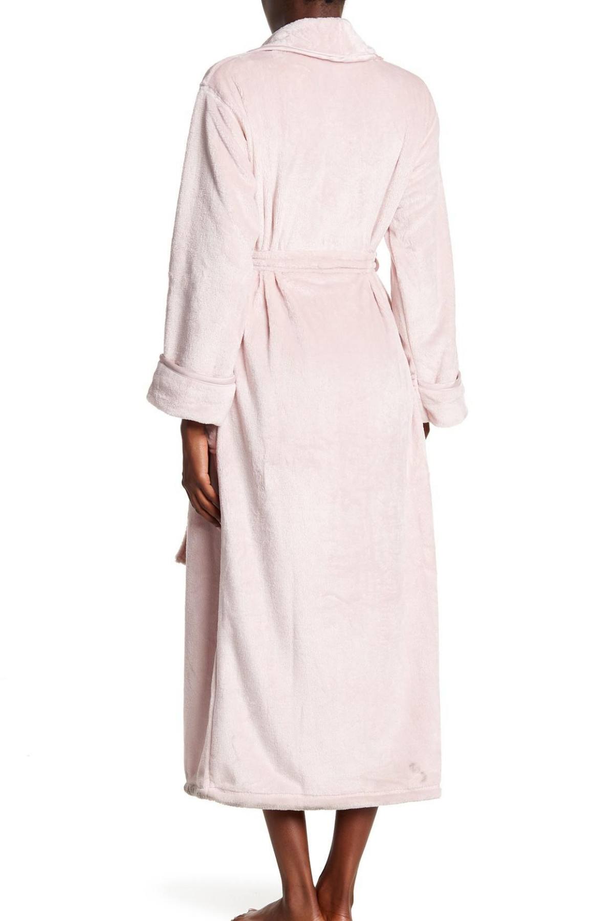 Natori Dusty-Rose Plush/Satin-Twill Robe – CheapUndies