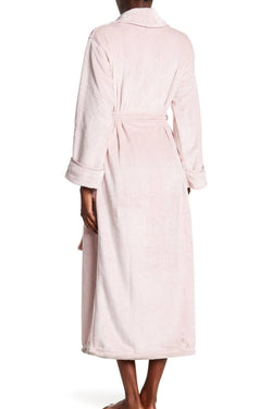 Natori Dusty-Rose Plush/Satin-Twill Robe thumbnail 4