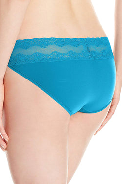Natori Enamel-Blue Bliss Perfection Lace-Waist V-Kini thumbnail 3