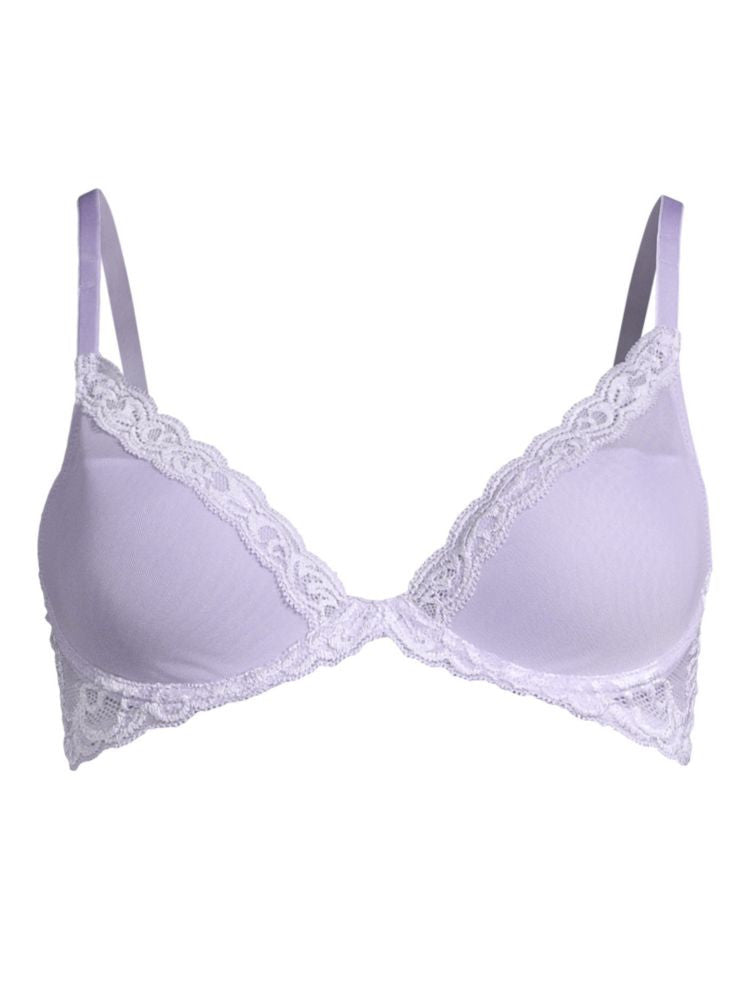 Natori Feathers Contour Plunge Bra in Purple Rose