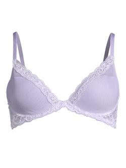 Natori Feathers Contour Plunge Bra in Purple Rose thumbnail 3