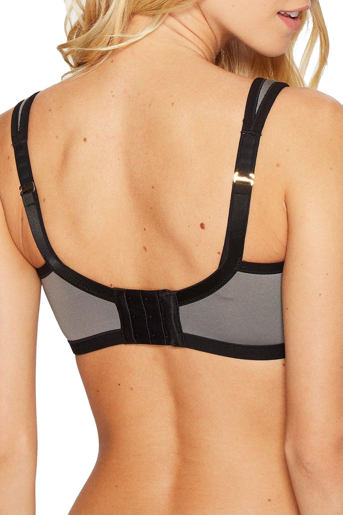 Natori Grey/Black Bliss Yogi Contour Convertible Sports Bra