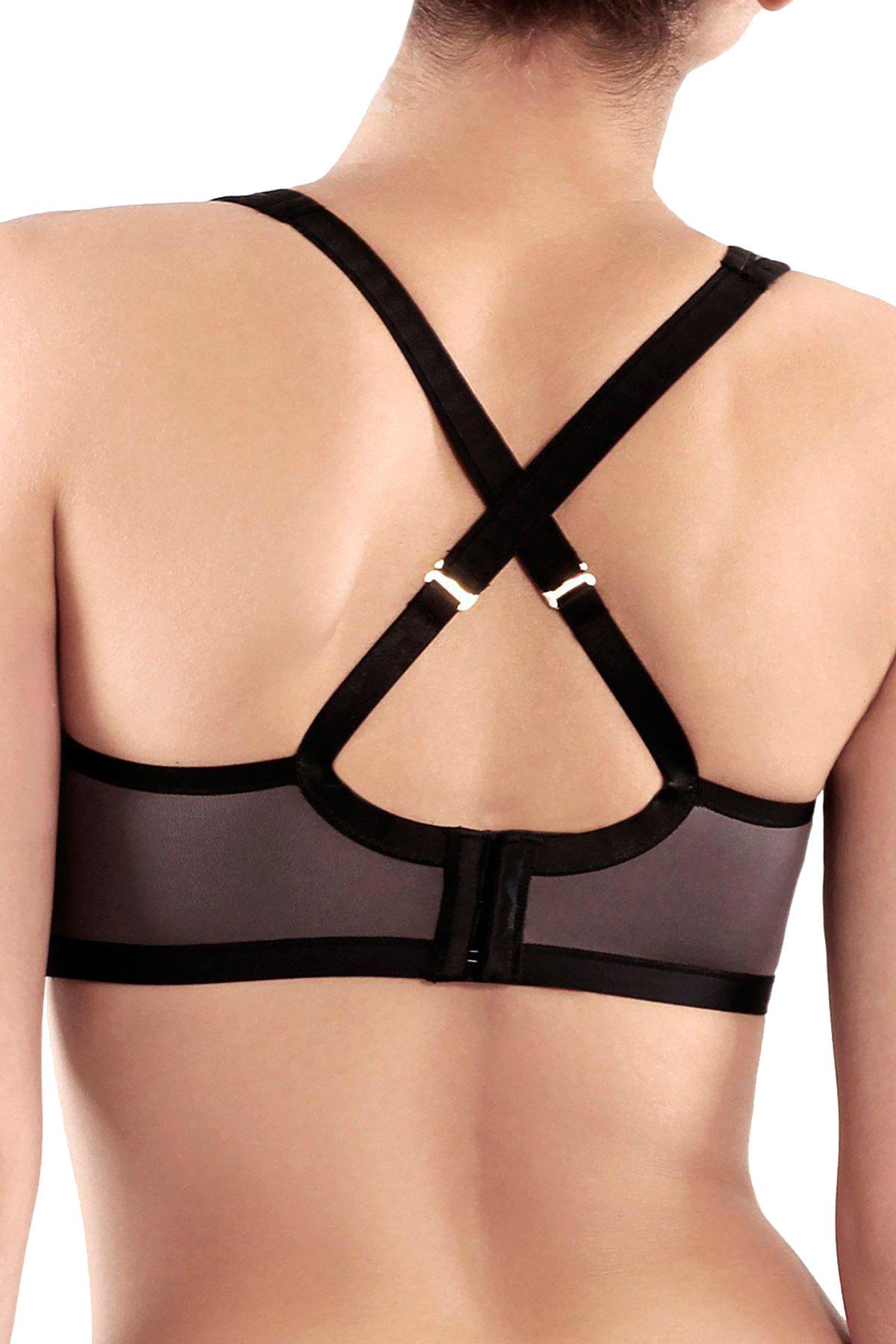 Natori Grey/Black Bliss Yogi Contour Convertible Sports Bra