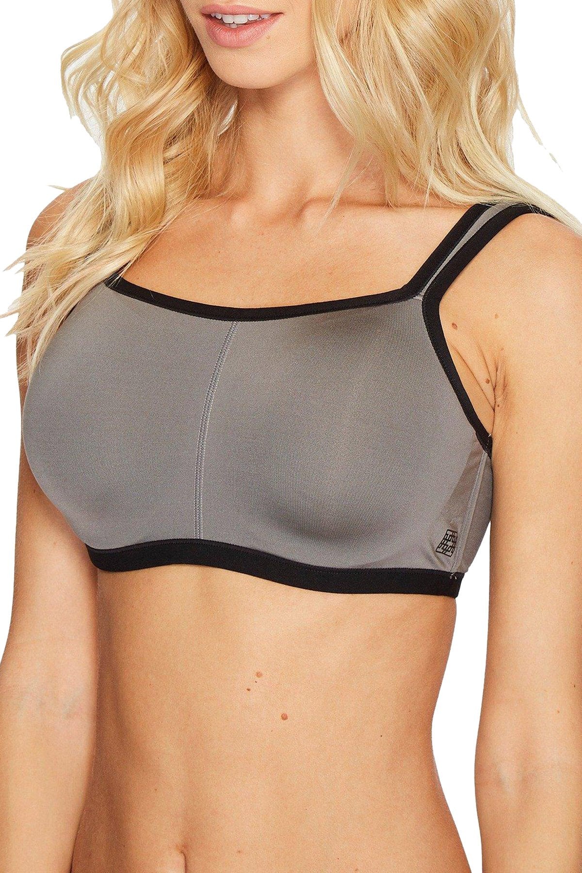 Natori Grey/Black Bliss Yogi Contour Convertible Sports Bra