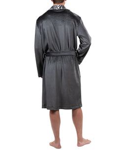 Natori Kasem Tiger-print Shawl-collar Velour Robe Volcanic Ash Tiger thumbnail 2