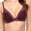 Natori Merlot-Shine Feathers Lace Contour Demi Bra