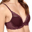 Natori Merlot-Shine Feathers Lace Contour Demi Bra