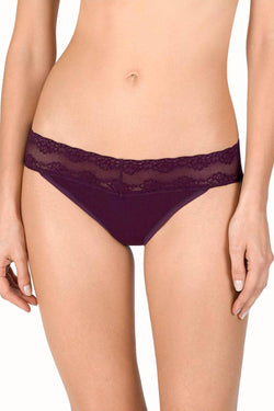 Natori Plum-Velvet Bliss Perfection Lace-Waist V-Kini thumbnail 1