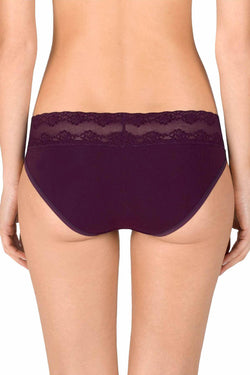Natori Plum-Velvet Bliss Perfection Lace-Waist V-Kini thumbnail 3