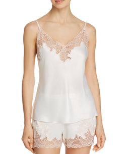 Natori Plume Bridal Satin Cami / Short PJ Set in Warm White thumbnail 1