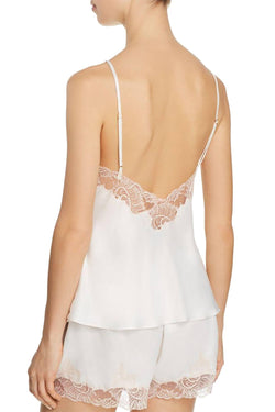 Natori Plume Bridal Satin Cami / Short PJ Set in Warm White thumbnail 3