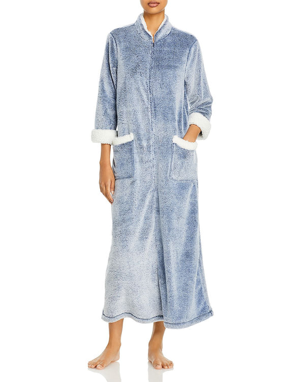 Natori Plush Sleep Caftan Bright Blue