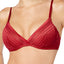 Natori Precision Contour Stretch Mesh Unlined Triangle Bra in Candy Apple Red