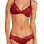 Natori Precision Contour Stretch Mesh Unlined Triangle Bra in Candy Apple Red