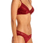 Natori Precision Contour Stretch Mesh Unlined Triangle Bra in Candy Apple Red