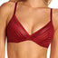 Natori Precision Contour Stretch Mesh Unlined Triangle Bra in Candy Apple Red