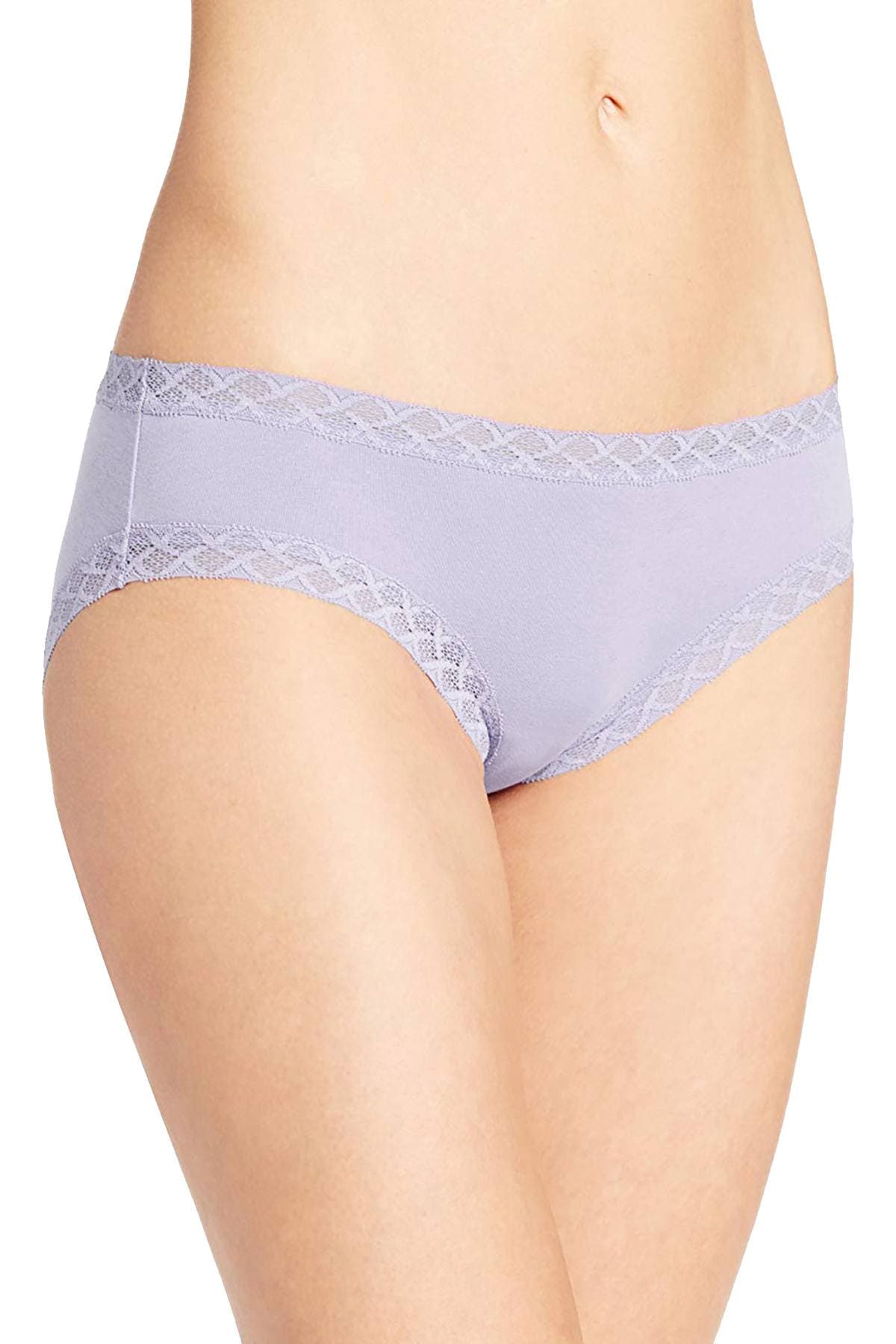 Natori Purple Rose Bliss Lace Trim Girl Brief