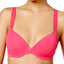 Natori Raspberry/Pink Pure Luxe Embroidered-Strap Custom Coverage Contour Bra