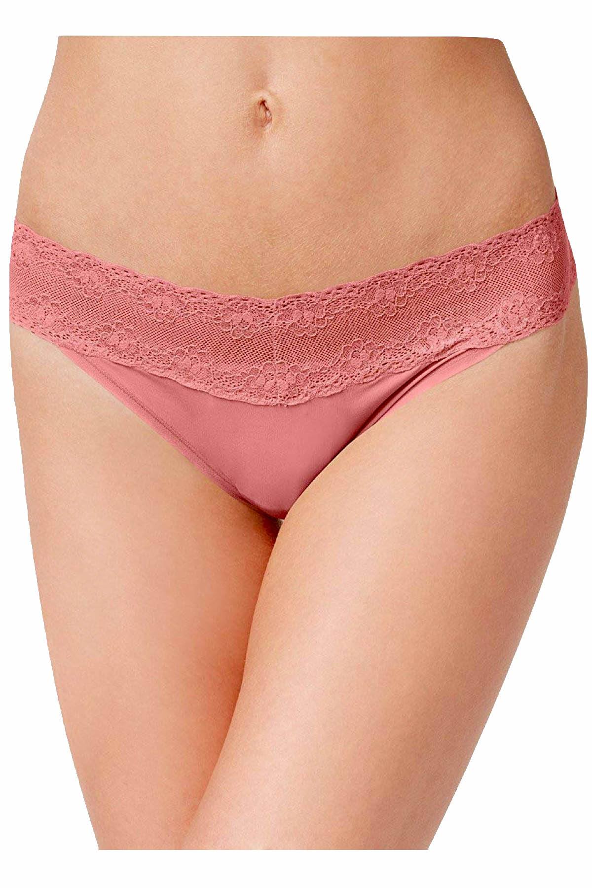Natori Rose-Glow Bliss Perfection Lace-Waist Thong