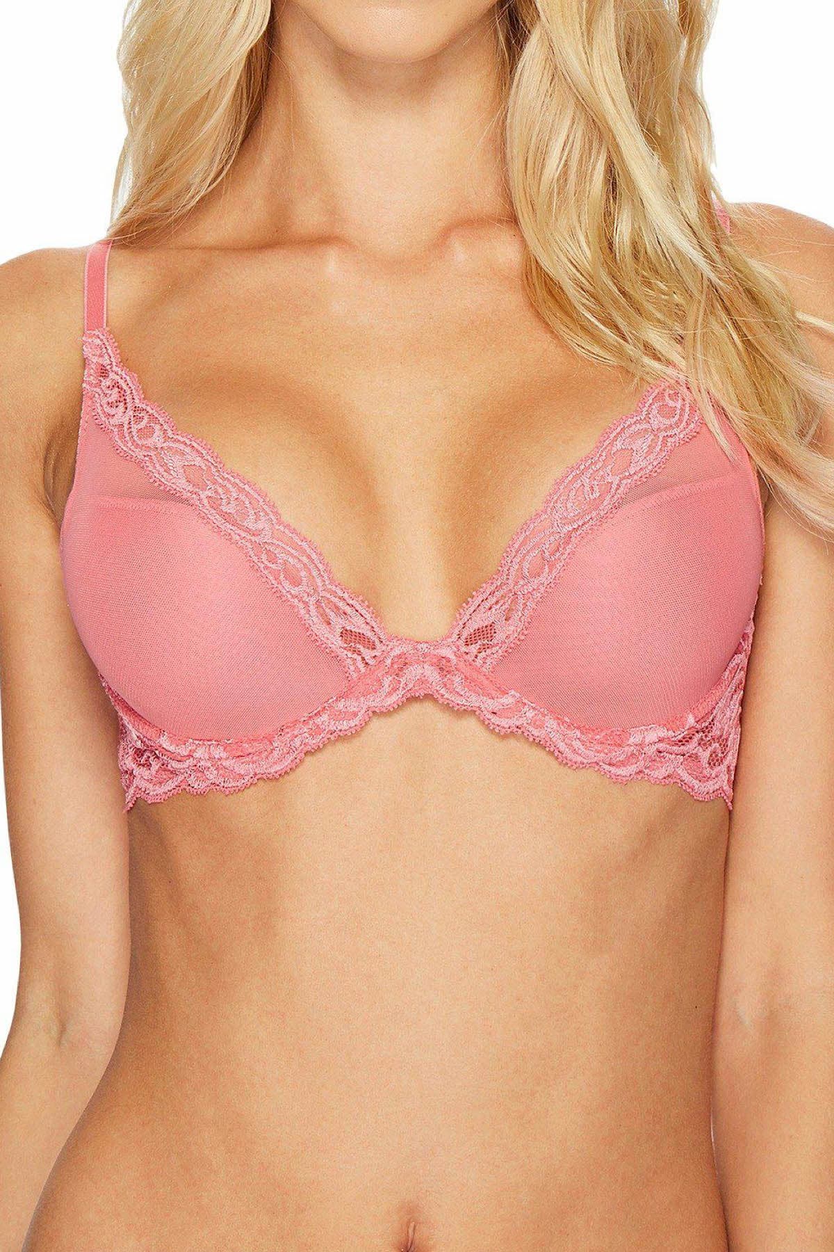 Natori Rose-Glow Feathers Contour Plunge Bra