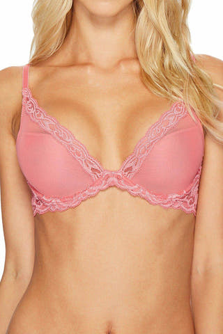 Natori Rose-Glow Feathers Contour Plunge Bra