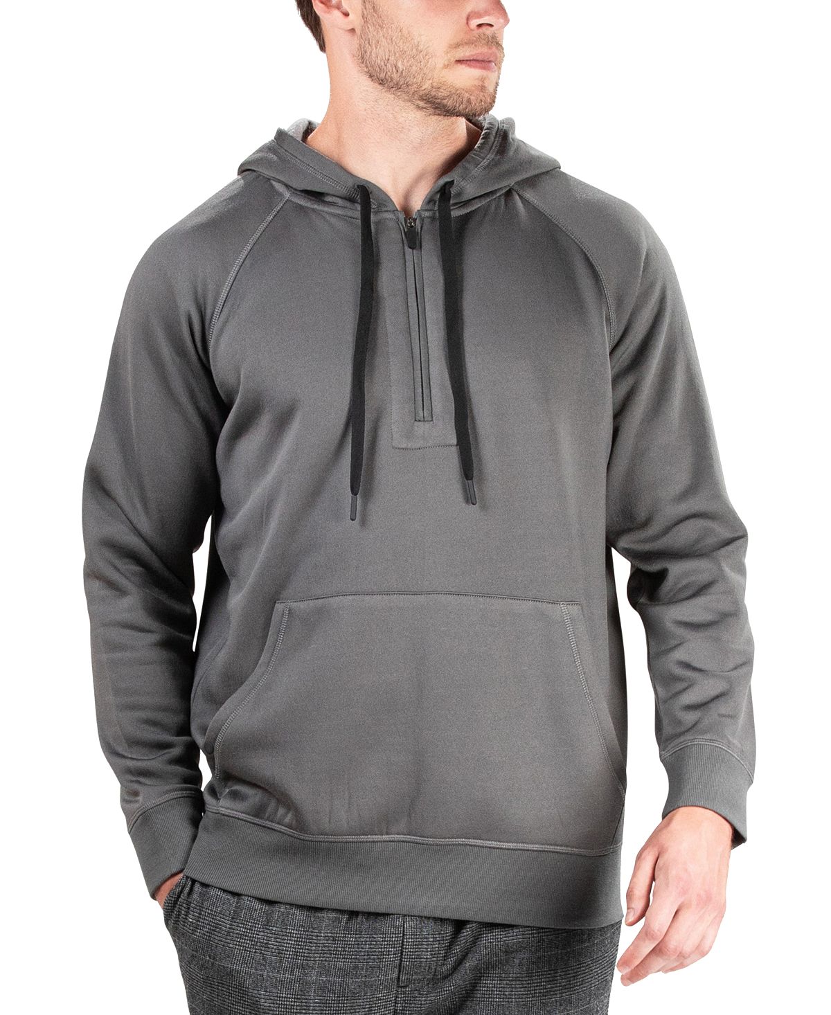 Natori Sathya Relaxed-fit 1/4-zip Pajama Hoodie Volcanic Ash