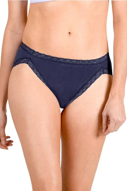 Natori Steel-Blue French-Cut Lace-Trim Brief thumbnail 1
