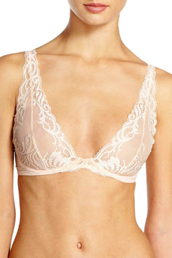 Natori Tulle/Cashmere Feathers Wireless Sheer Lace Bra thumbnail 2