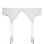 Natori White Feathers Sheer Embroidered Garter Belt