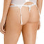 Natori White Feathers Sheer Embroidered Garter Belt