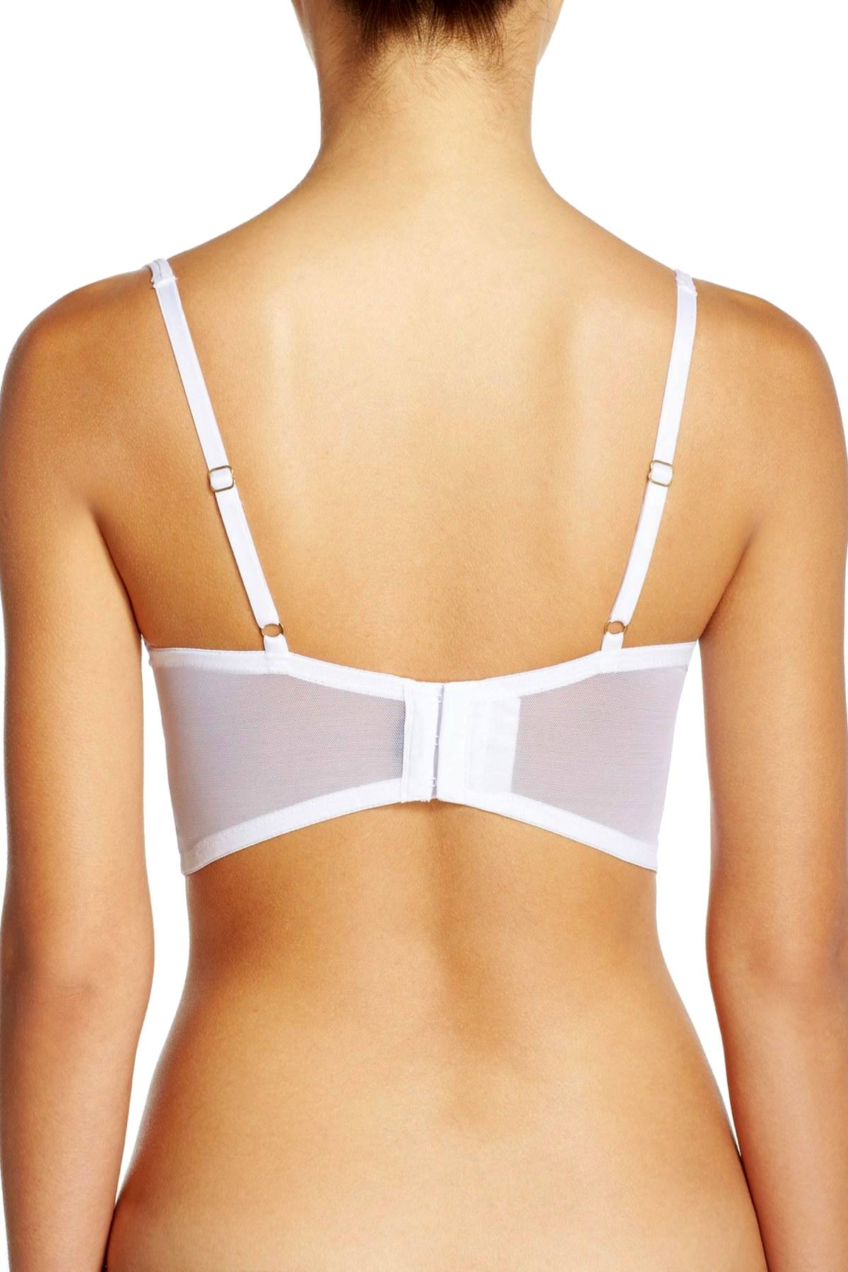 Natori White Feathers Underwire Longline Bra