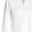 Natori White Quilted Zip Caftan