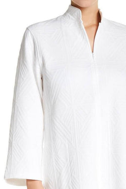 Natori White Quilted Zip Caftan thumbnail 3
