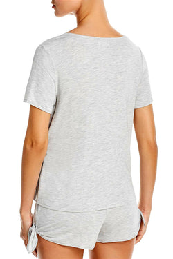 Natural Skin Sadie Wrap Top in Heather Grey thumbnail 2