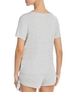Natural Skin Sadie Wrap Top in Heather Grey thumbnail 4