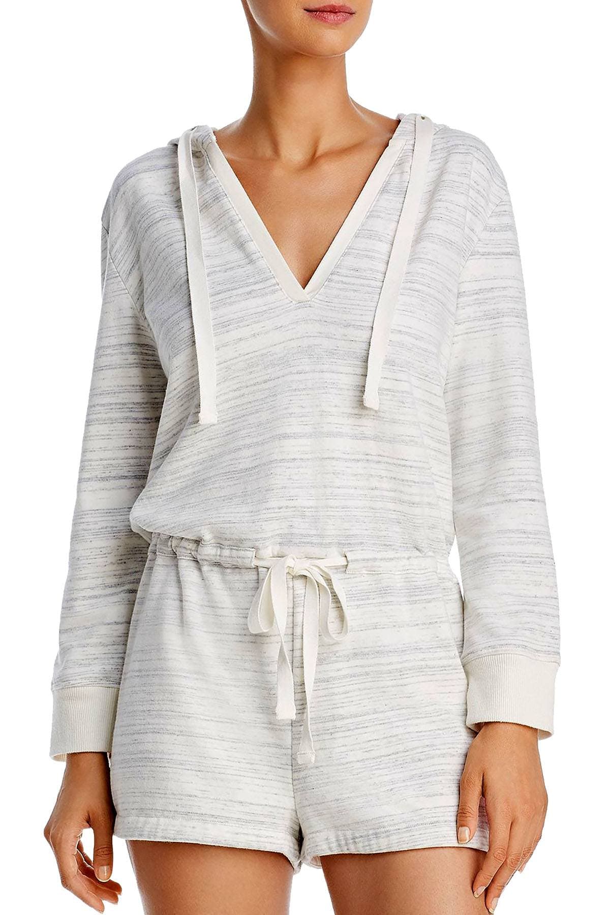 Natural Skin Tori Romper in Ivory/Grey